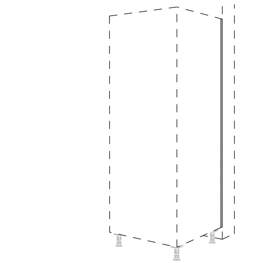 Abdeckprofil zum
Tiefenausgleich an Highboards
und Hochschränke