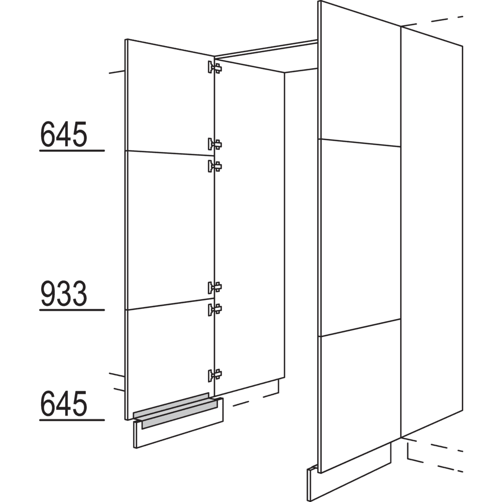 XL-Hochschrank-Durchgangstür