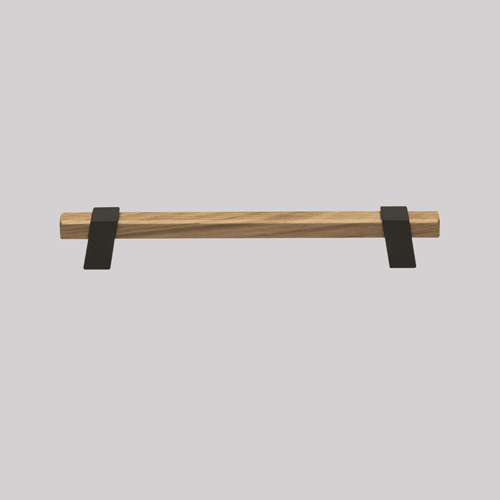 Holz-Metallgriff Eiche/schwarz (Auslauf)