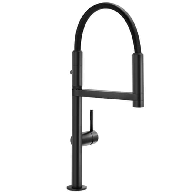 CARLO NOBILI: High-pressure
single-lever mixer Move with
spray, mixer tap black