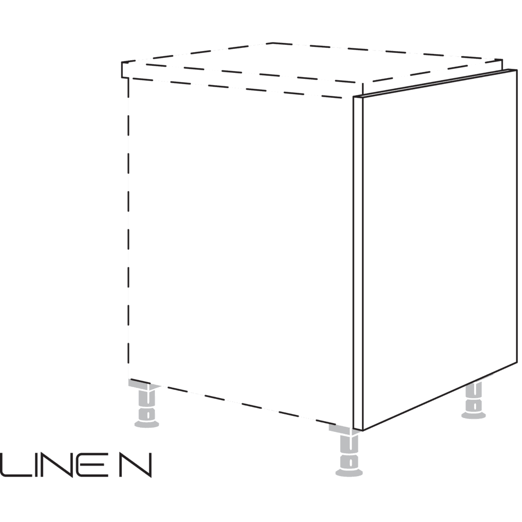 XL-Lackwange für Raumplanung
in festen Tiefenmaßen in
Korpushöhe