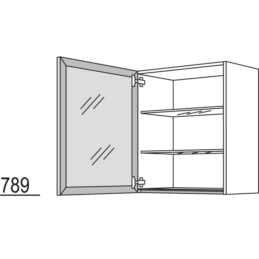 Glas-Wandschrank Square