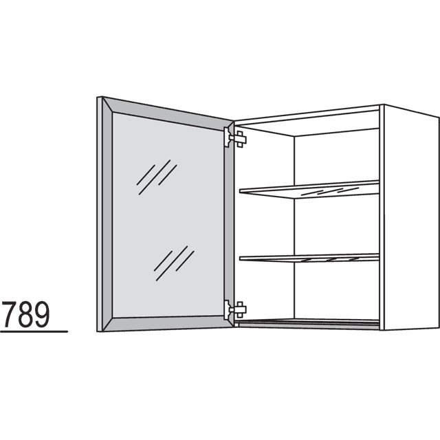 Glas-Wandschrank Square