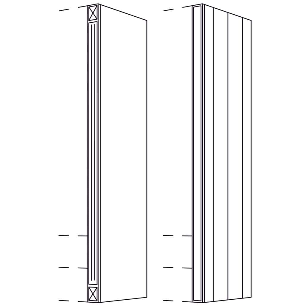 Aufsatzschrank-Pilaster
für Aufsatzschränke, Höhe 2
