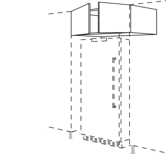 Überbauschrank für
freistehende Kühlschränke - 1