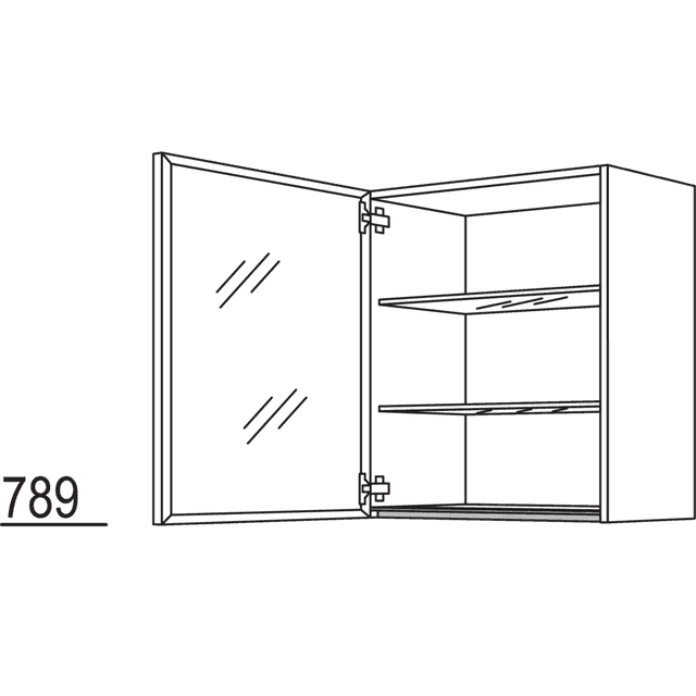Glas-Wandschrank Flat