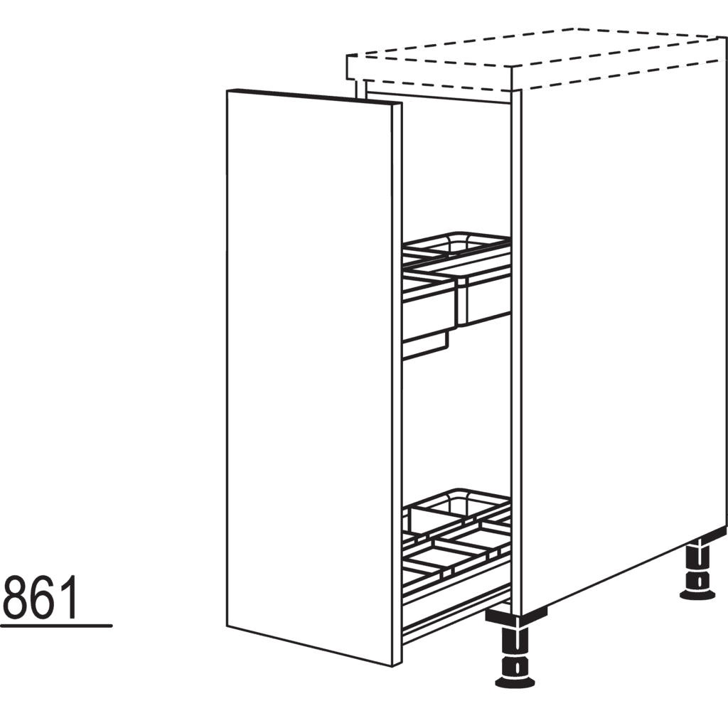Maxi-Unterschrank mit
Apothekerauszug Junior