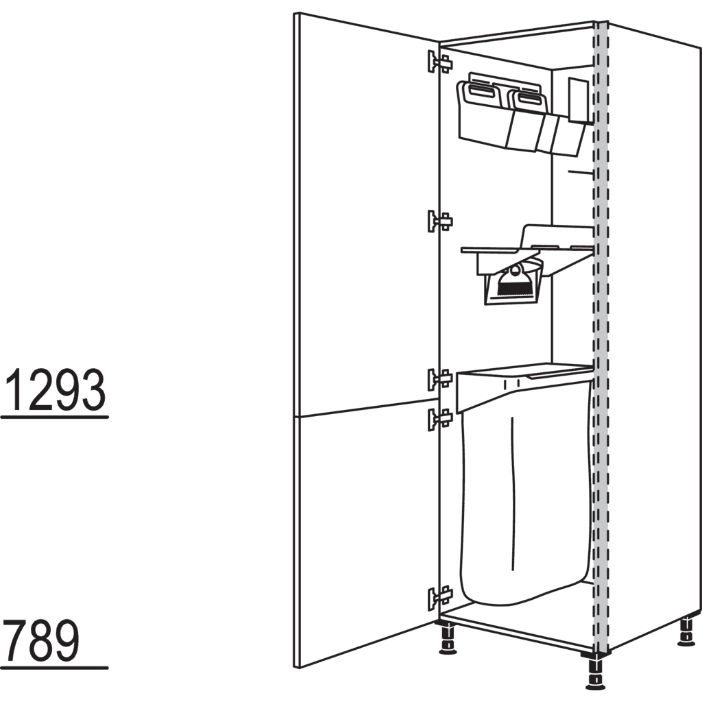 XL-Hochschrank mit
Ordnungssystem Laundry-Area
