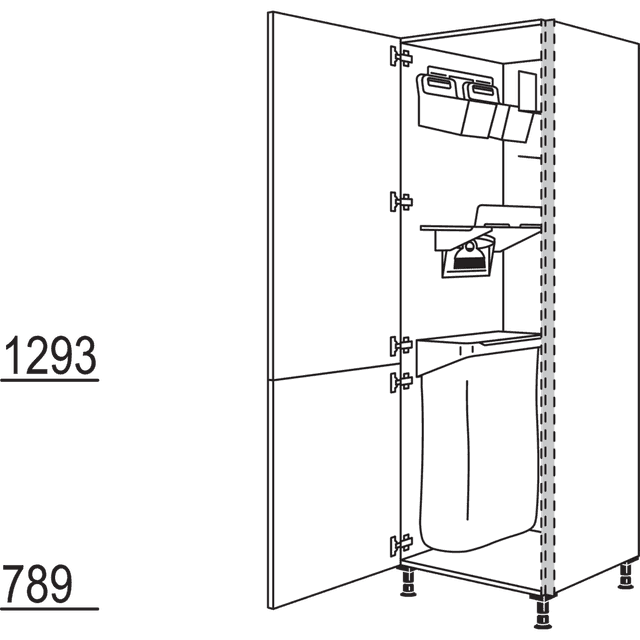 XL-Hochschrank mit
Ordnungssystem Laundry-Area