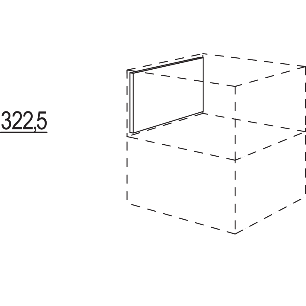 Seitenwandverkleidung für
Unterschrankregal Smartcube