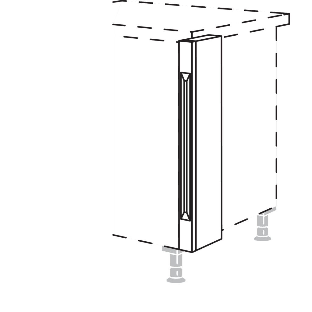 Unterschrank-Pilaster als
Zwischenlösung