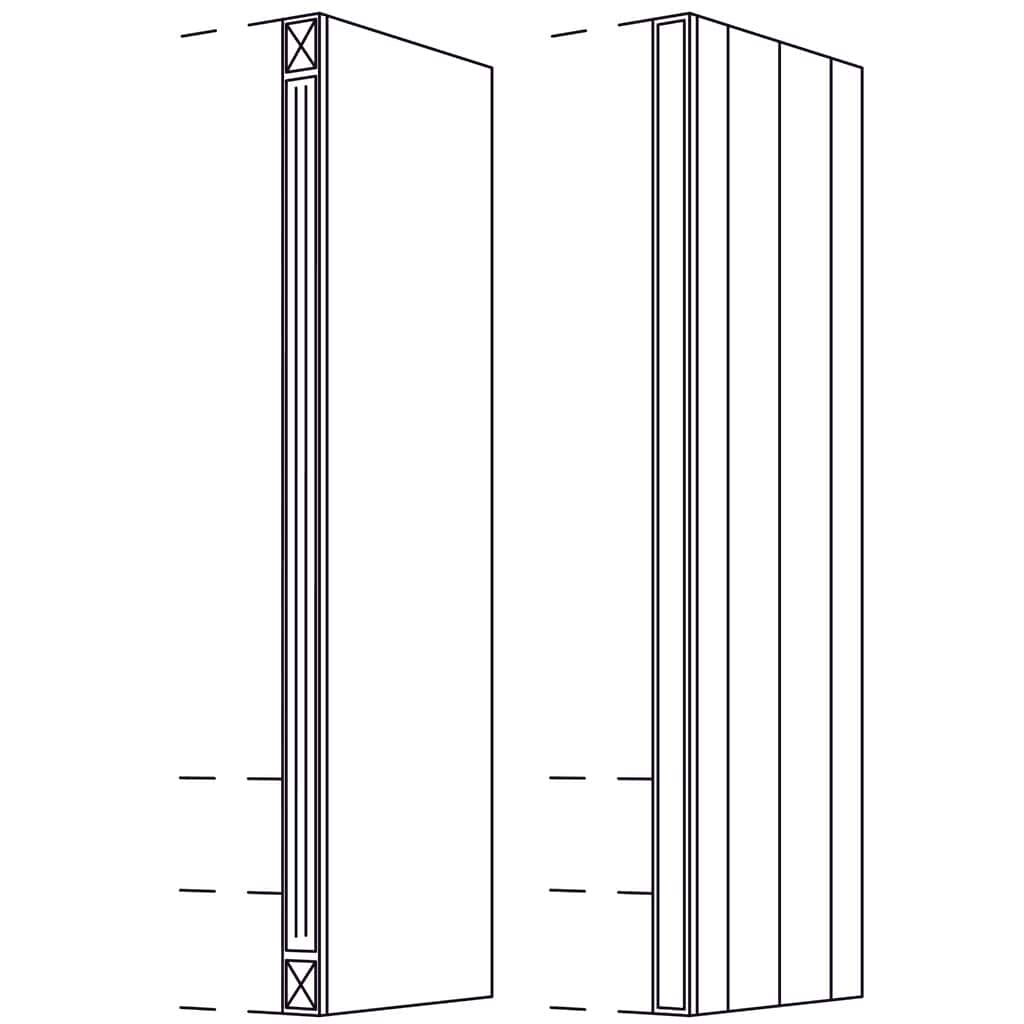 Aufsatzschrank-Pilaster
für Aufsatzschränke, Höhe 1