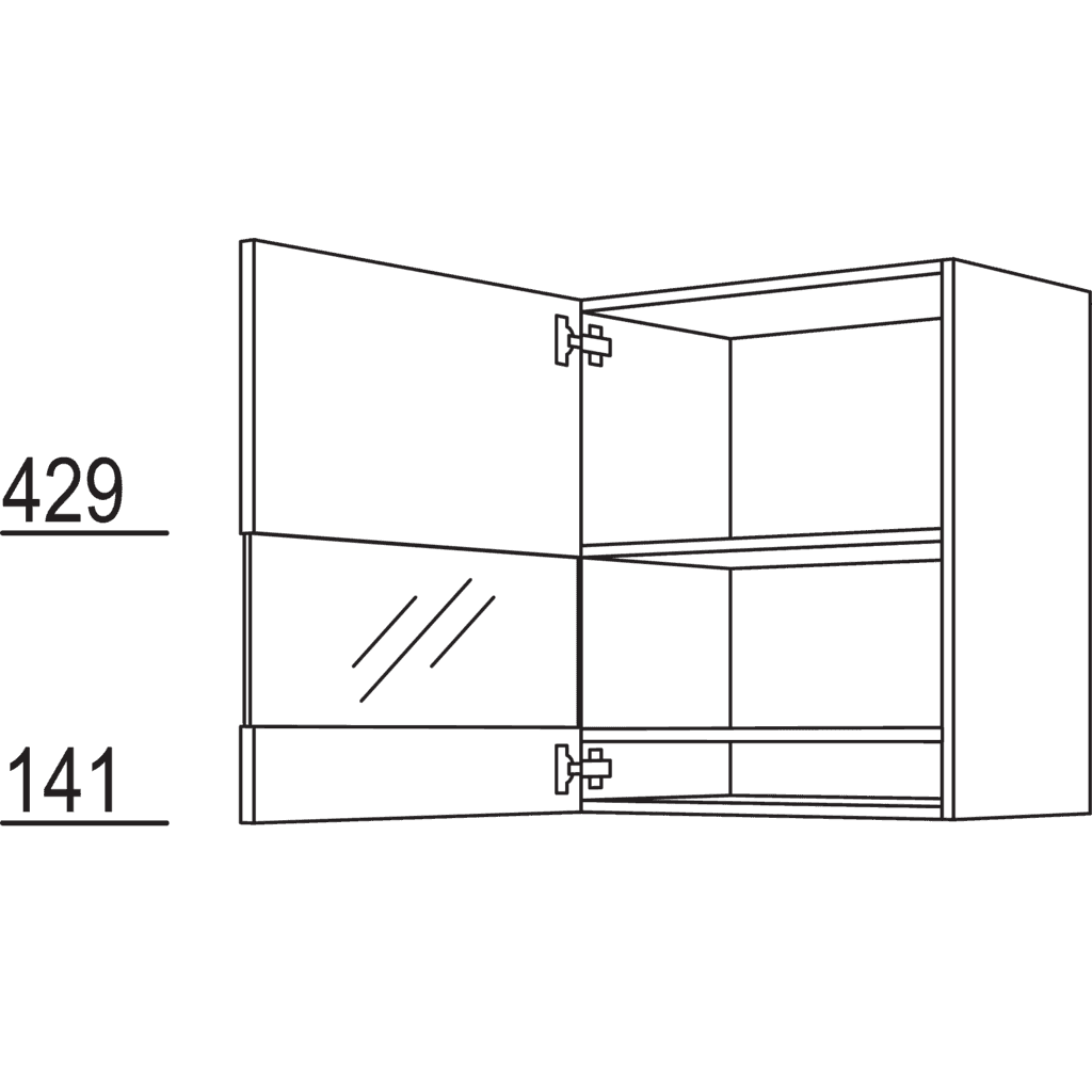 Glas-Wandschrank Boulevard