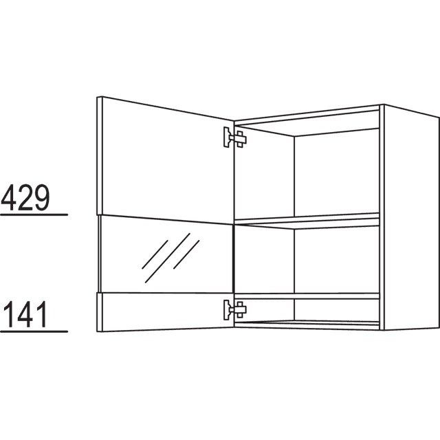 Glas-Wandschrank Boulevard
