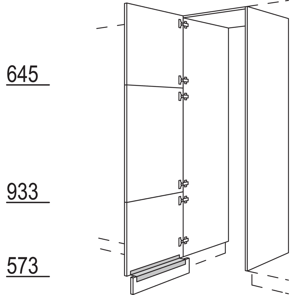 Hochschrank-Durchgangstür