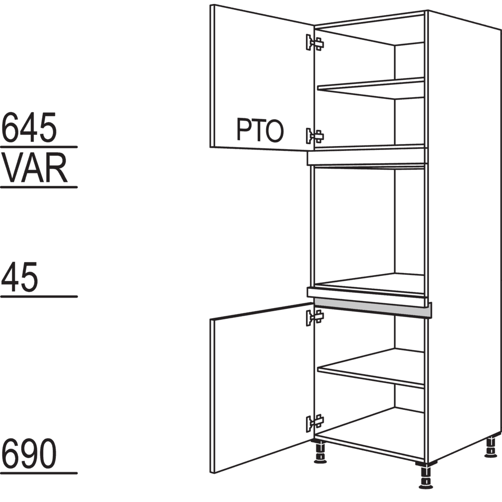 Appliance conversion cabinet oven