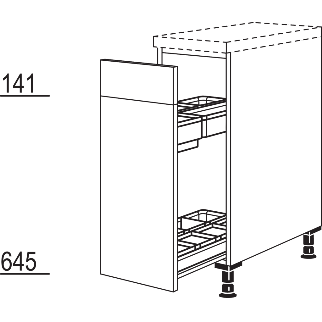 XL-Unterschrank mit
Apothekerauszug Junior