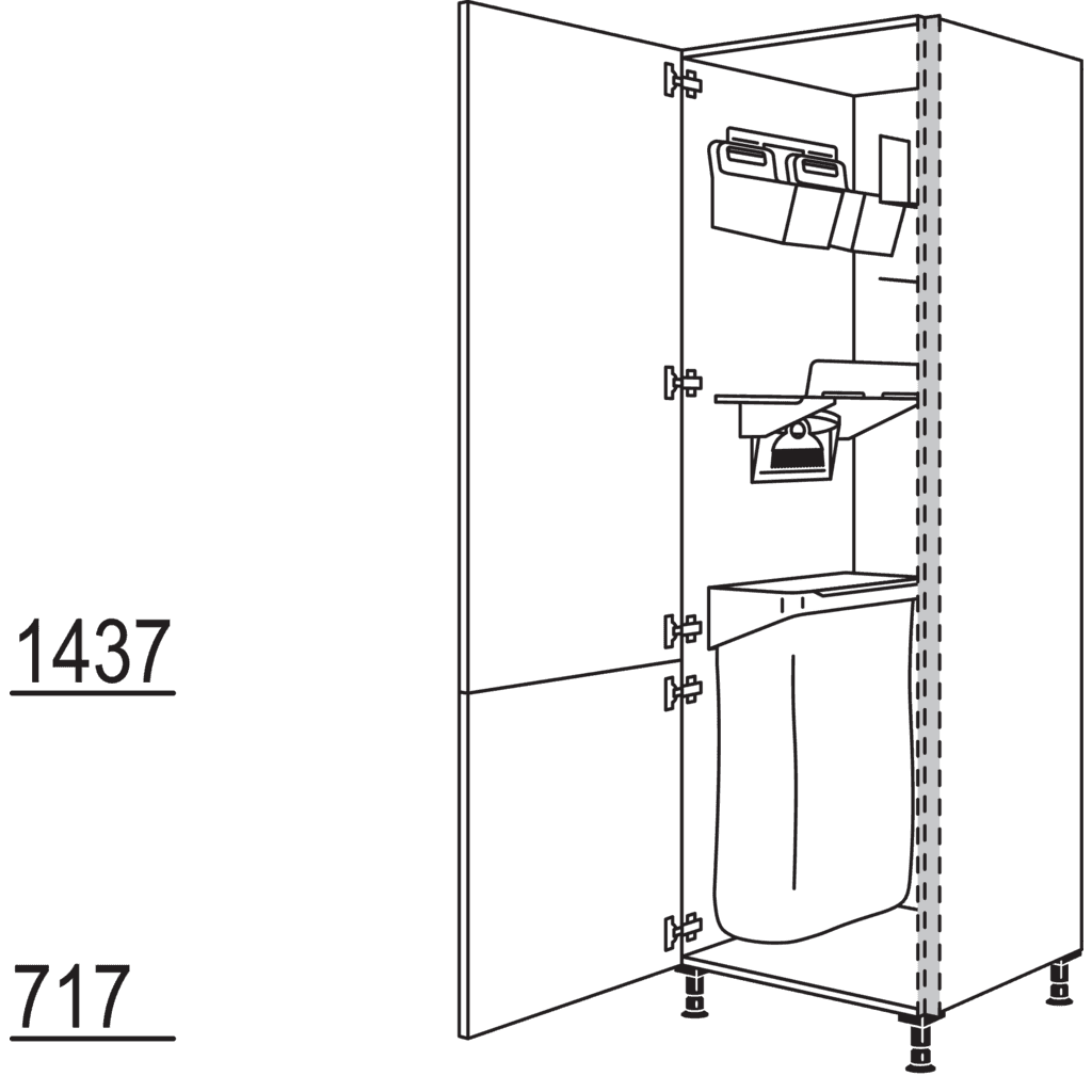 Hochschrank mit
Ordnungssystem Laundry-Area