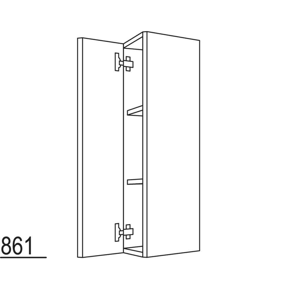 Wandschrank, diagonal