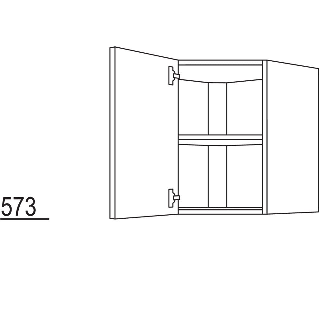 Wand-Eckschrank, diagonal