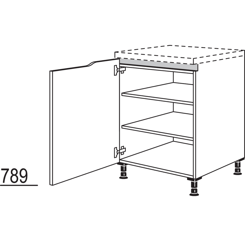 XL-Abschluss-Unterschrank
Curve