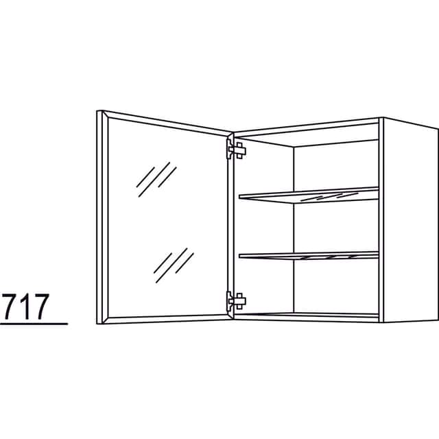 Glas-Wandschrank Flat - 1