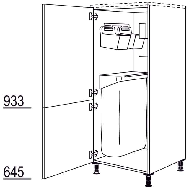 Tall cabinet with
Laundry-Area organization system - 1