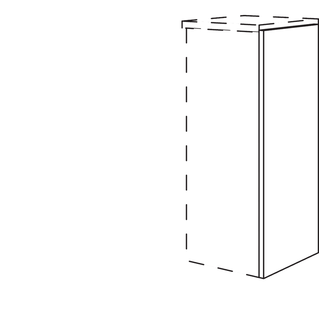 Abschlusswange für Sideboard
in Korpushöhe