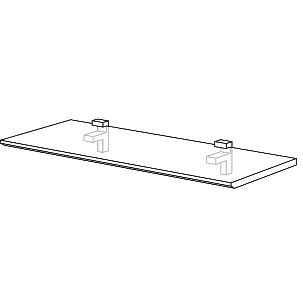 Facettenbord mit Bodenhaltern,
16 mm stark