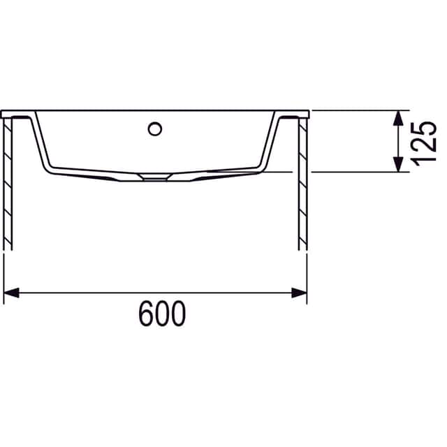 NICOS INTERNATIONAL:
Möbelwaschtisch MAX 610,
Mineral Composite, Weiß - 2