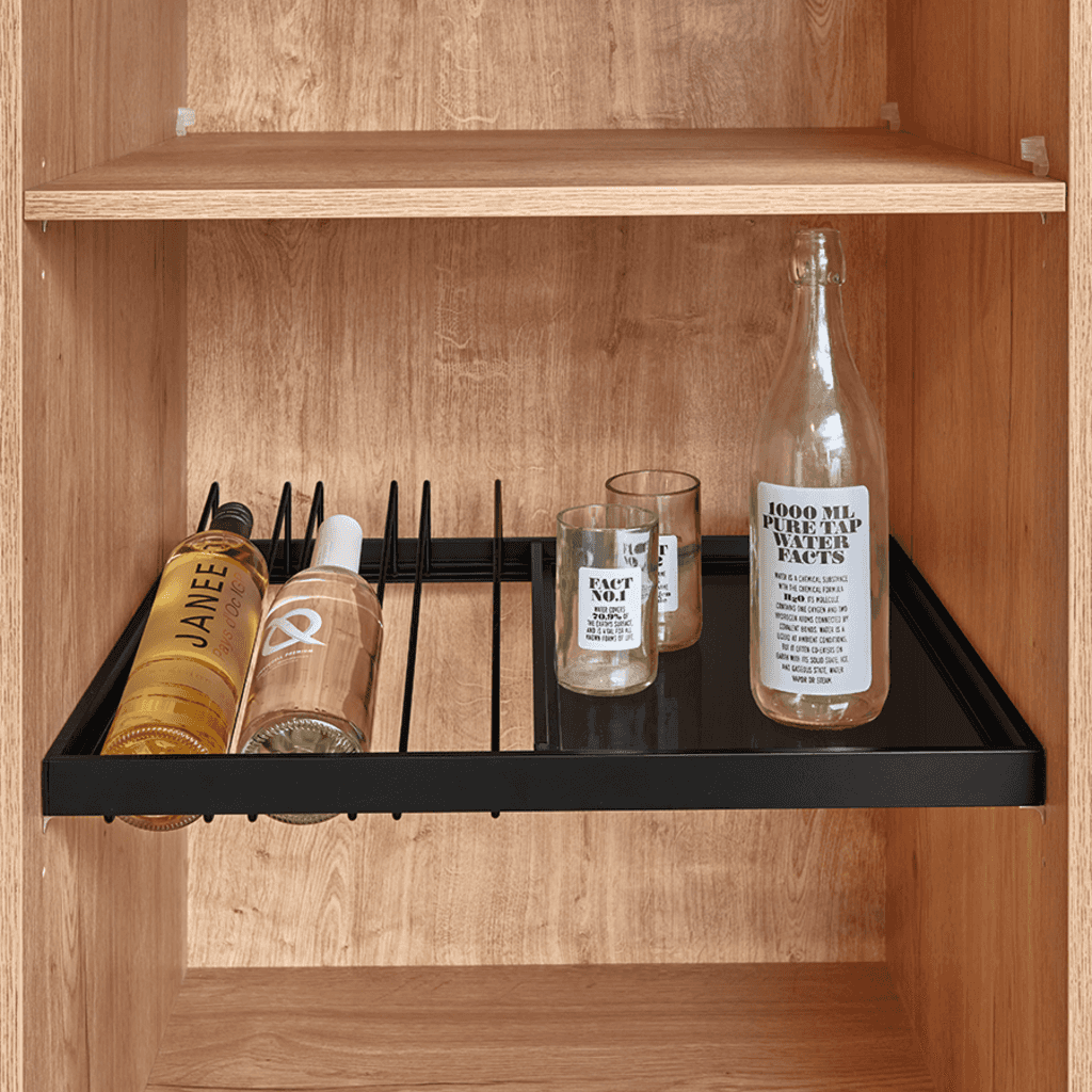 Designboden Taro mit Flaschen-
und Glasablage