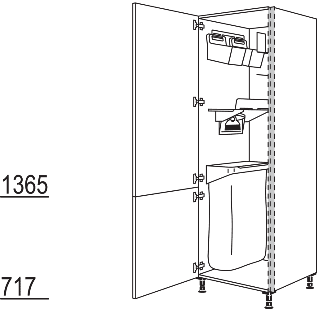 Hochschrank mit
Ordnungssystem Laundry-Area