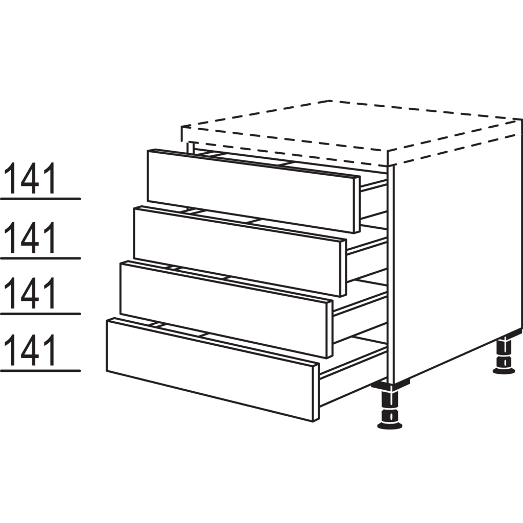 Mini-Unterschrank /
Kochstellenschrank