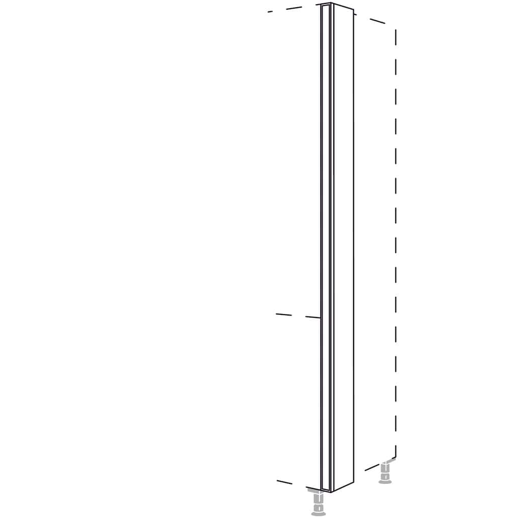 Hochschrank-Pilaster als
Zwischenlösung
für Hochschränke, Höhe 2