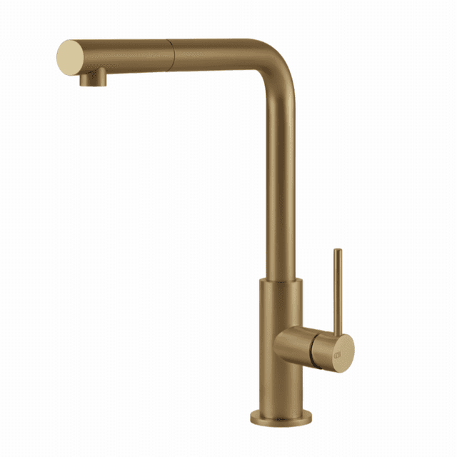 GESSI: High-pressure
single-lever mixer DELIA,
mixer tap, yellow gold-colored