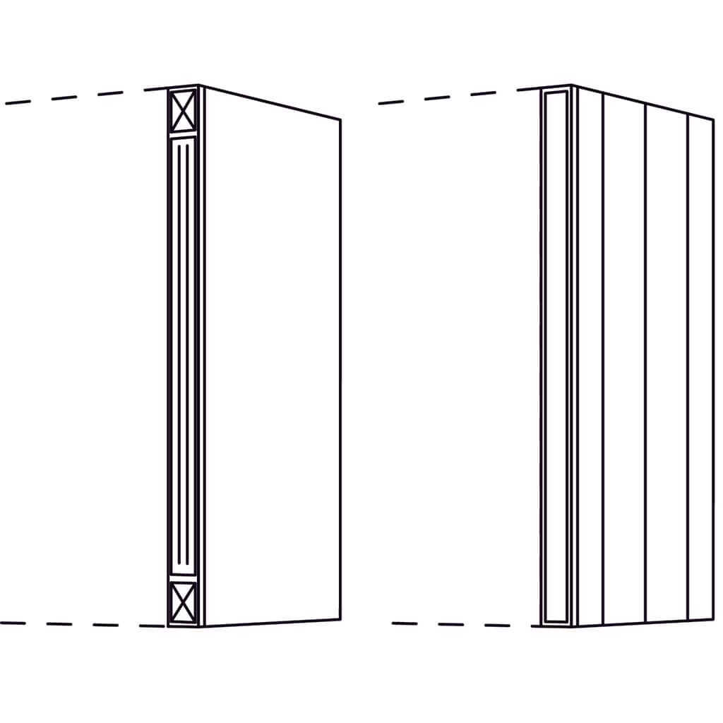 Wandschrank-Pilaster
für Wandschränke, Höhe 2