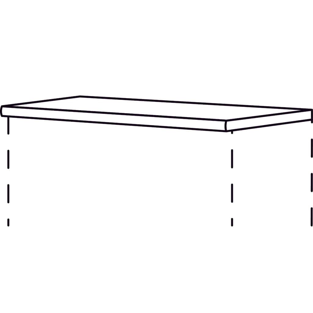 Abdeckboden in Lack, 10 mm
stark,
für Spiegelschrank WBSP* in