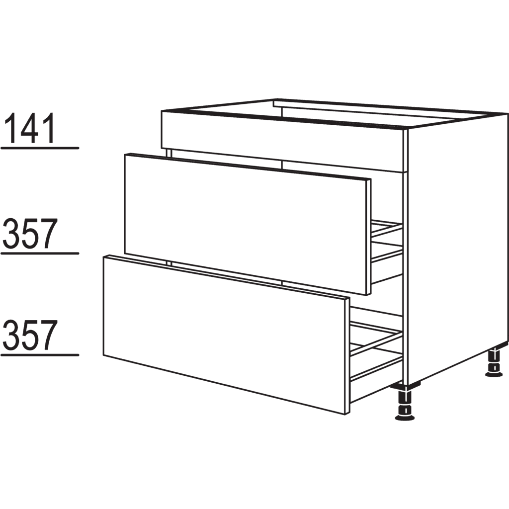 Maxi-Spülen-Auszugschrank