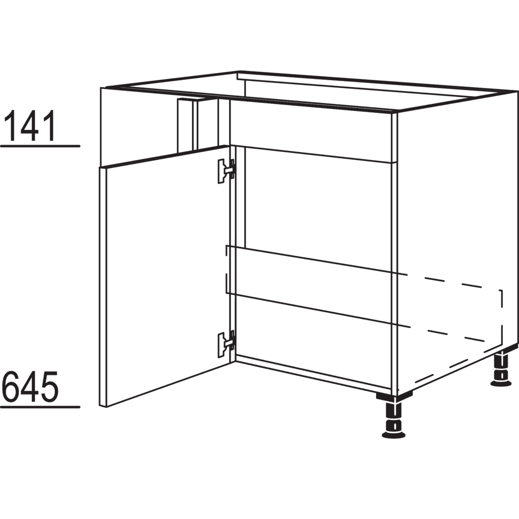 XL-Spülen-Eckschrank
