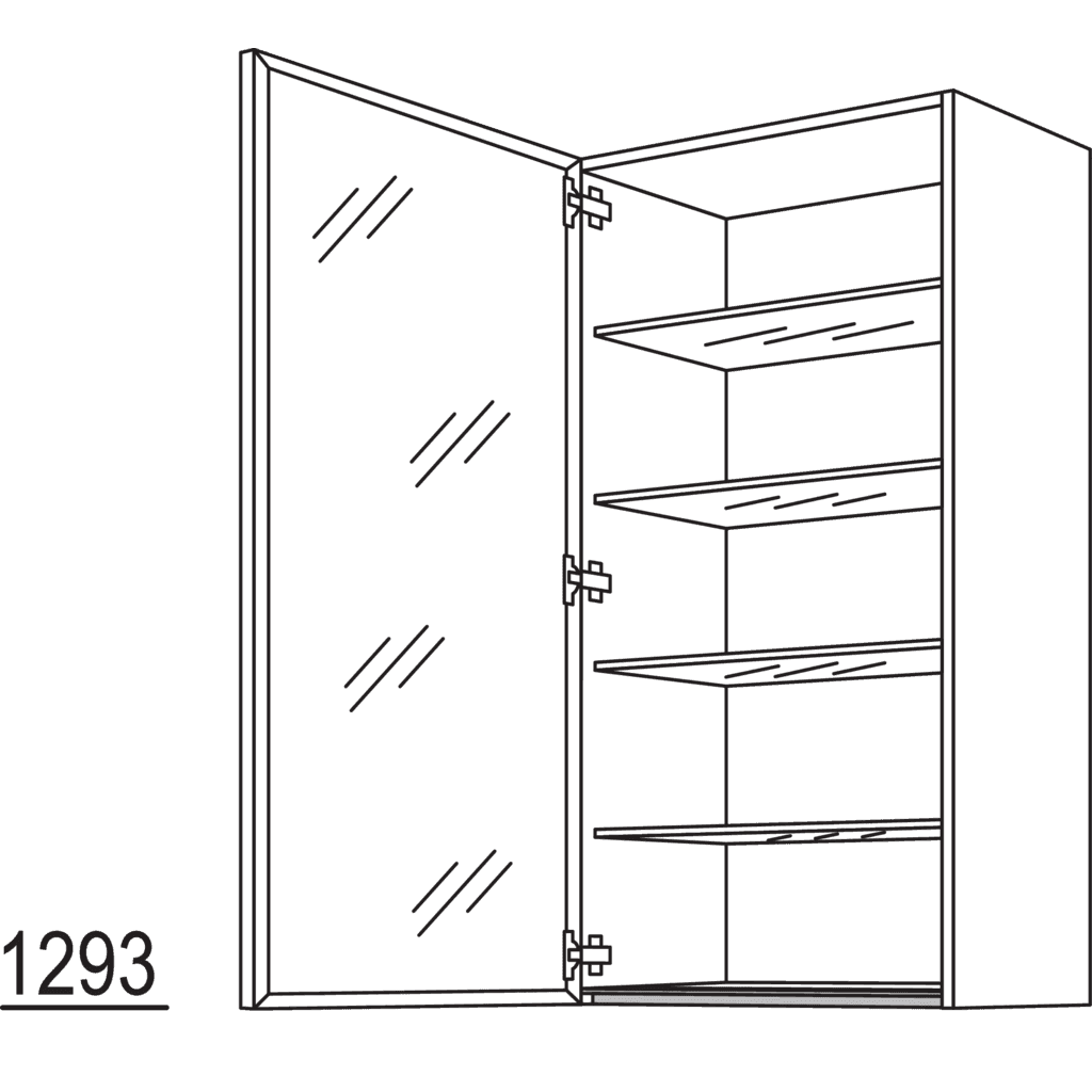 Glas-Wandschrank Flat