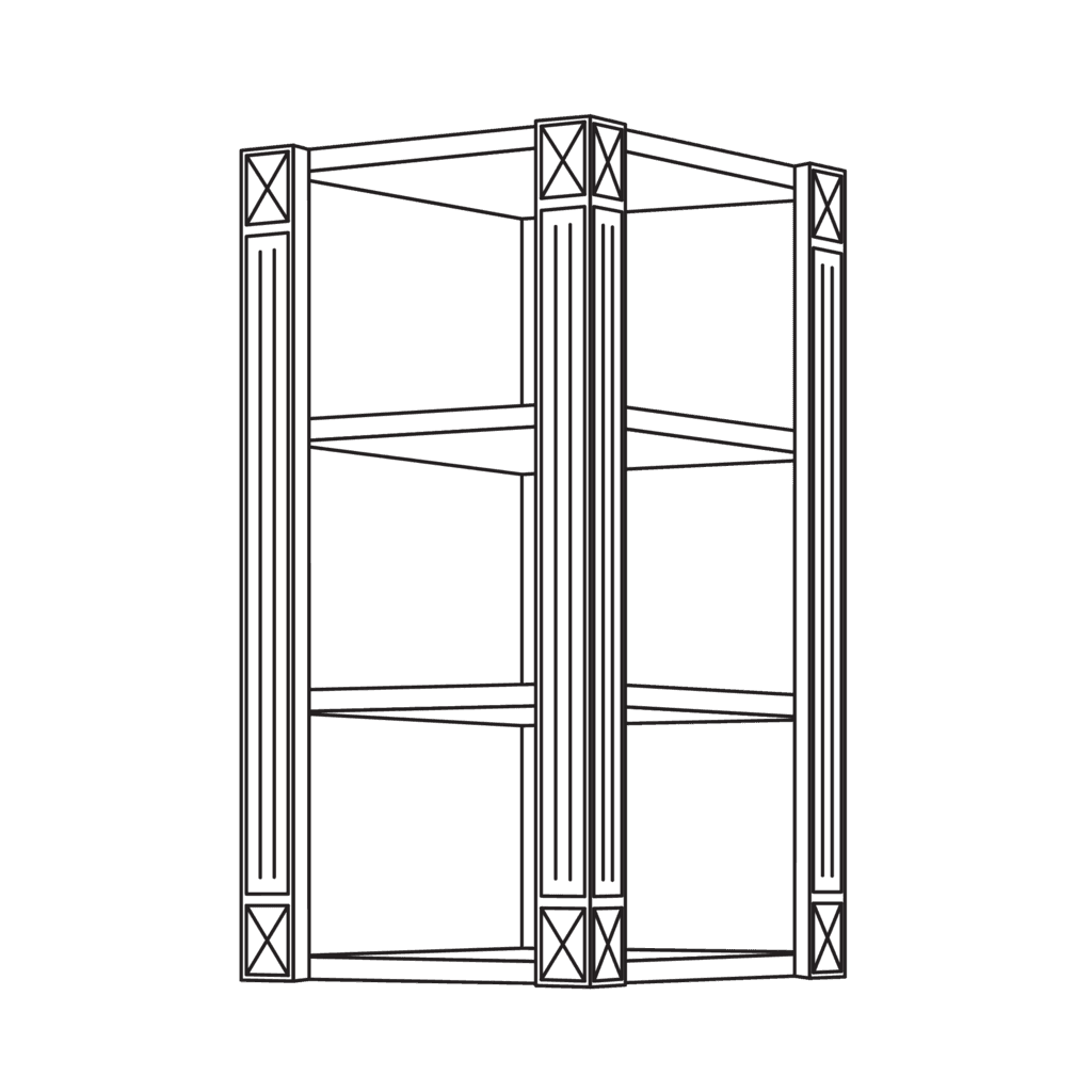 Abschlussregal Landhaus