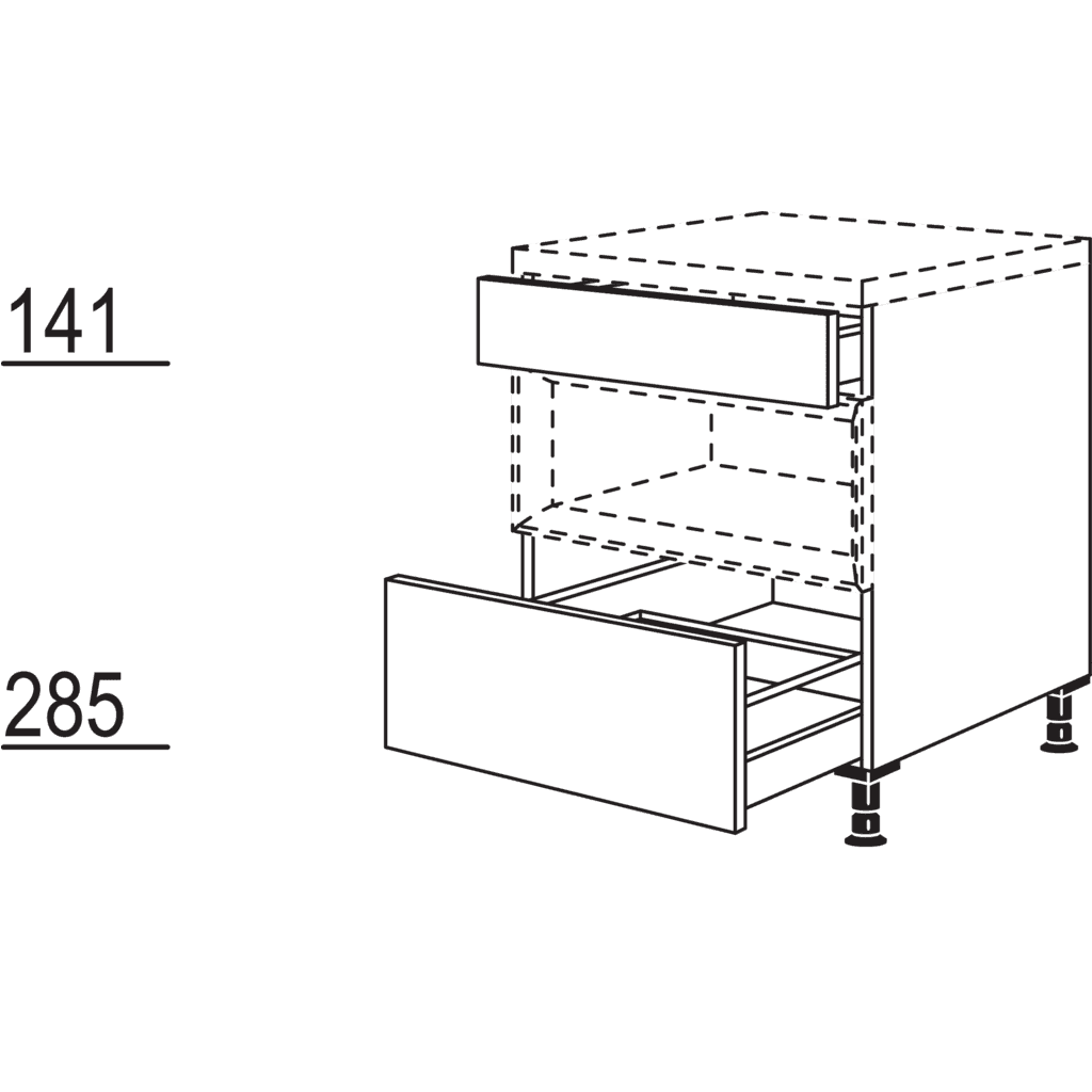 Auszugschrank für
Regaleinsatz Case
