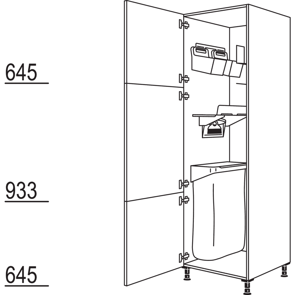 XL-Hochschrank mit
Ordnungssystem Laundry-Area