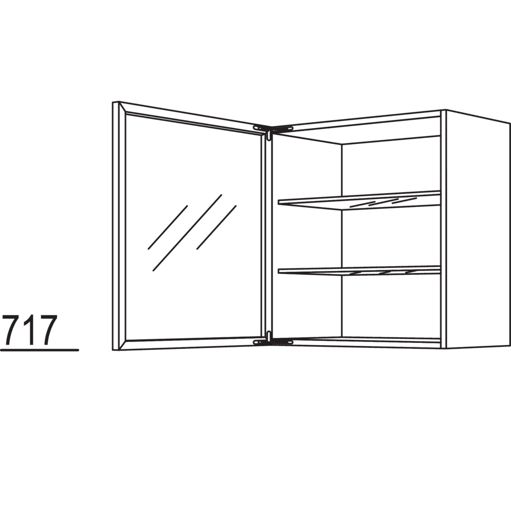 Glas-Wandschrank Air