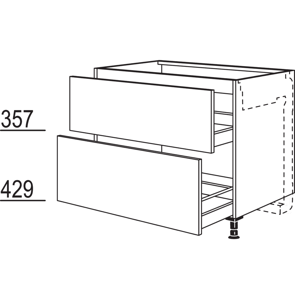XL-Kochstellenschrank für
Kochfeldabzug