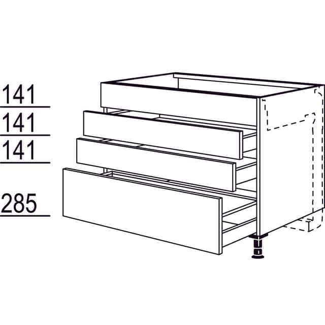 XL cooktop base cabinet for
cooktop extractor - 1