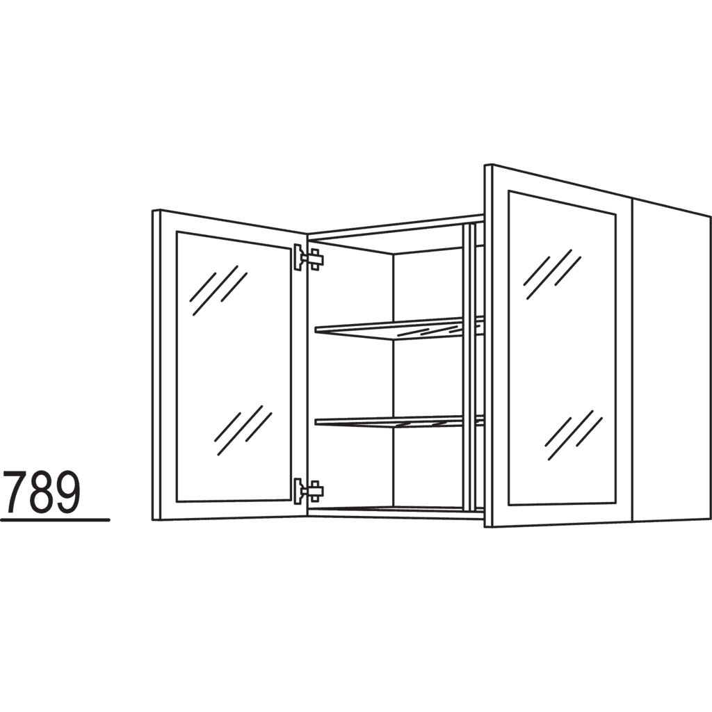 Wandschrank Glasrahmentür