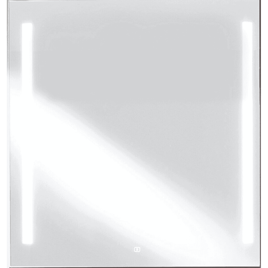 Spiegel mit vertikalen LED-
Lichtfenstern