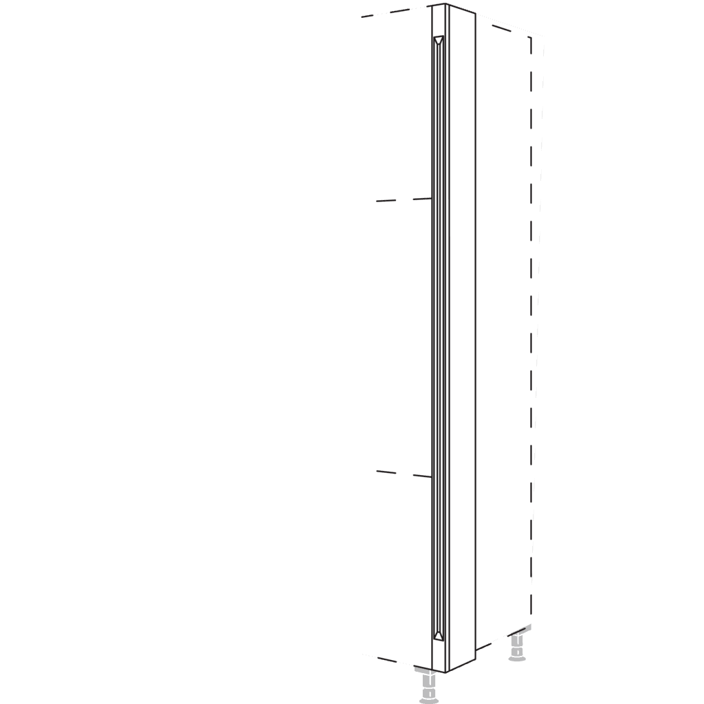 XL-Hochschrank-Pilaster als
Zwischenlösung
für Hochschränke, Höhe 3X