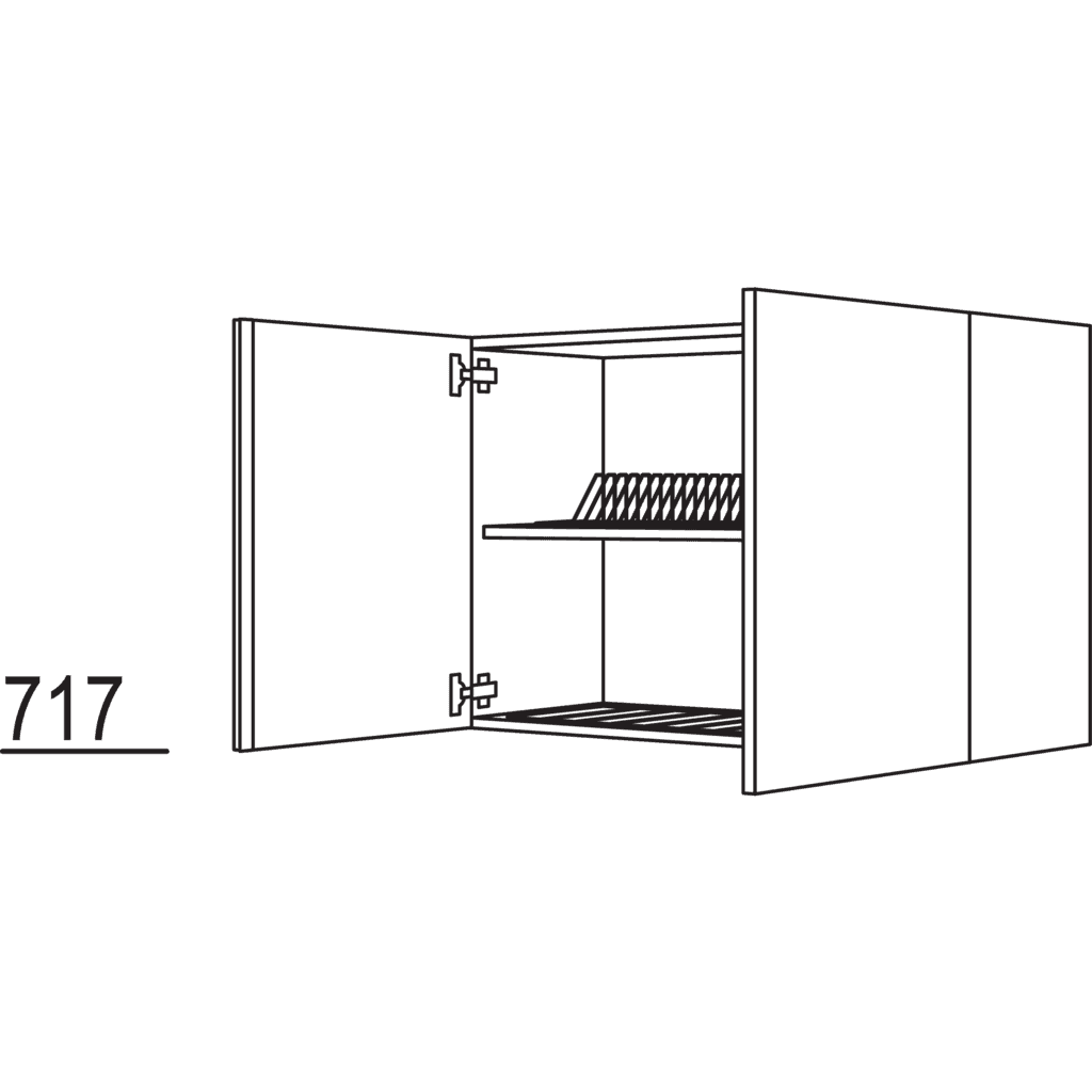 Wandschrank mit Abtropfgitter
